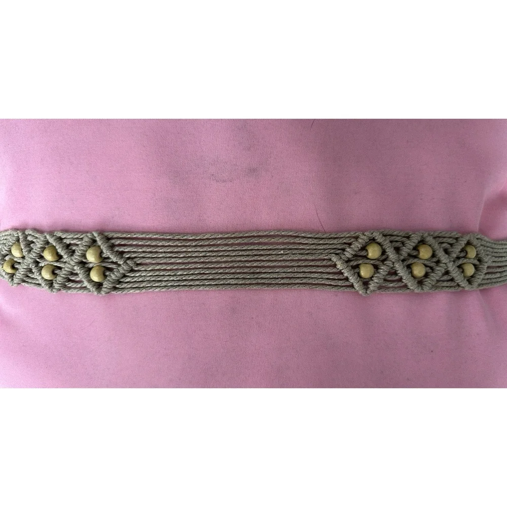 Vintage Handmade Macramé Boho‎ Belt 42